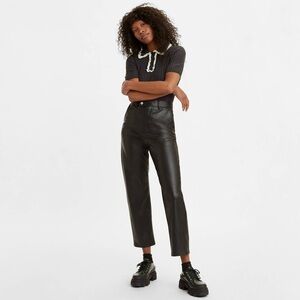 Levi's Premium - Math Club Faux Leather Pants - Leather Night - Black